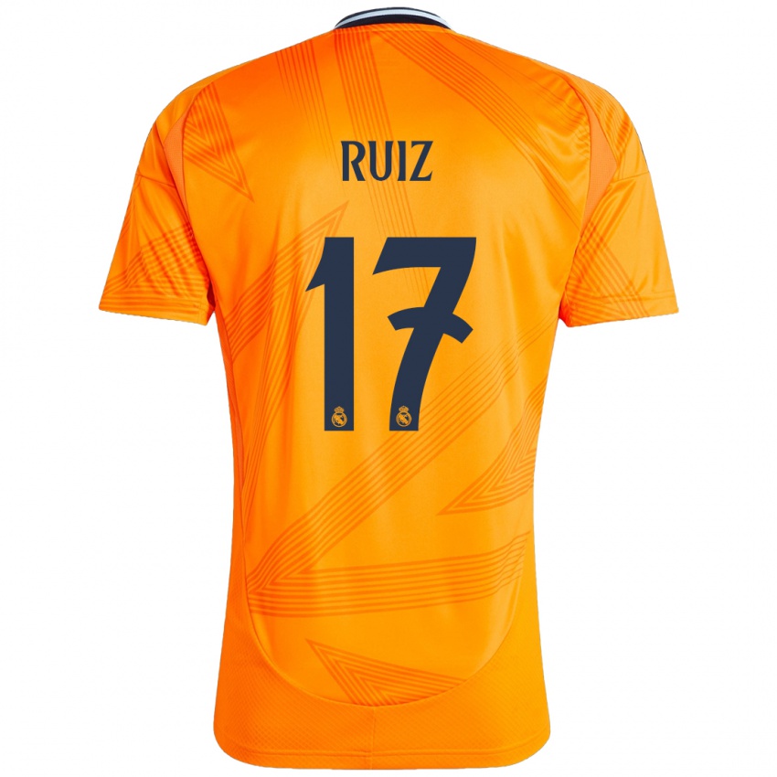 Niño Camiseta David Ruiz #17 Naranja 2ª Equipación 2024/25 La Camisa Chile