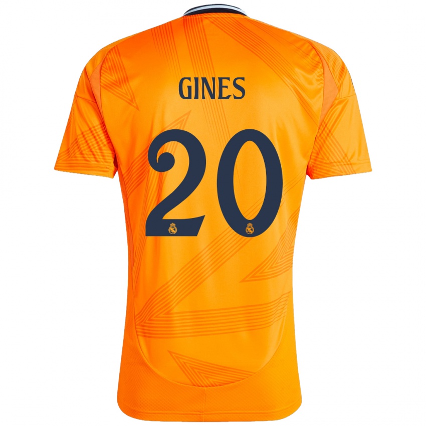 Niño Camiseta Alvaro Gines #20 Naranja 2ª Equipación 2024/25 La Camisa Chile