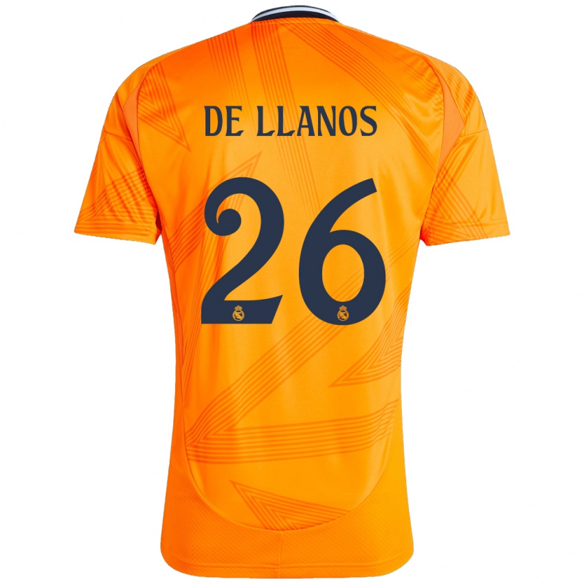 Niño Camiseta Hugo De Llanos #26 Naranja 2ª Equipación 2024/25 La Camisa Chile