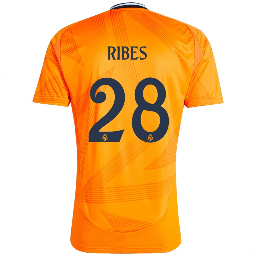 Niño Camiseta Kike Ribes #28 Naranja 2ª Equipación 2024/25 La Camisa Chile