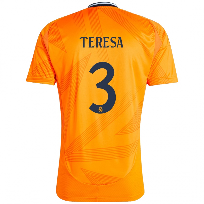 Niño Camiseta Teresa Abelleira #3 Naranja 2ª Equipación 2024/25 La Camisa Chile