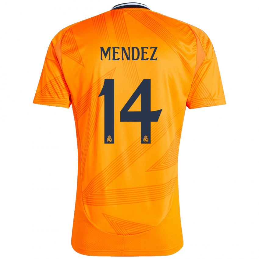 Niño Camiseta María Méndez #14 Naranja 2ª Equipación 2024/25 La Camisa Chile