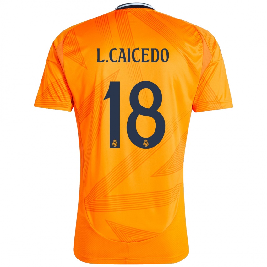 Niño Camiseta Linda Caicedo #18 Naranja 2ª Equipación 2024/25 La Camisa Chile