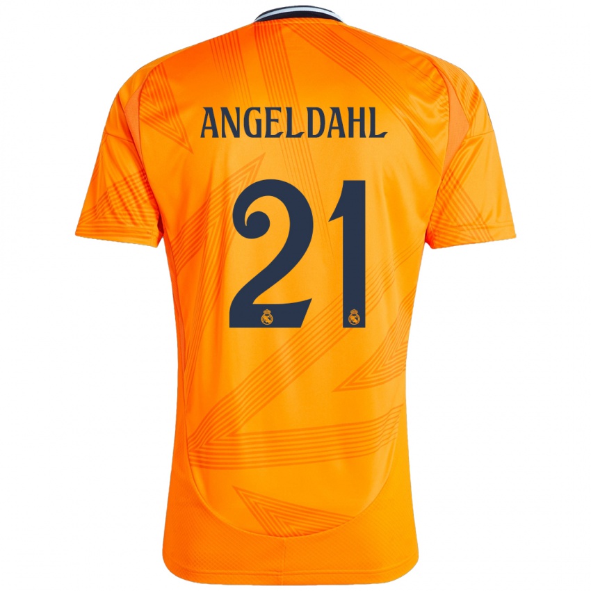 Niño Camiseta Filippa Angeldahl #21 Naranja 2ª Equipación 2024/25 La Camisa Chile