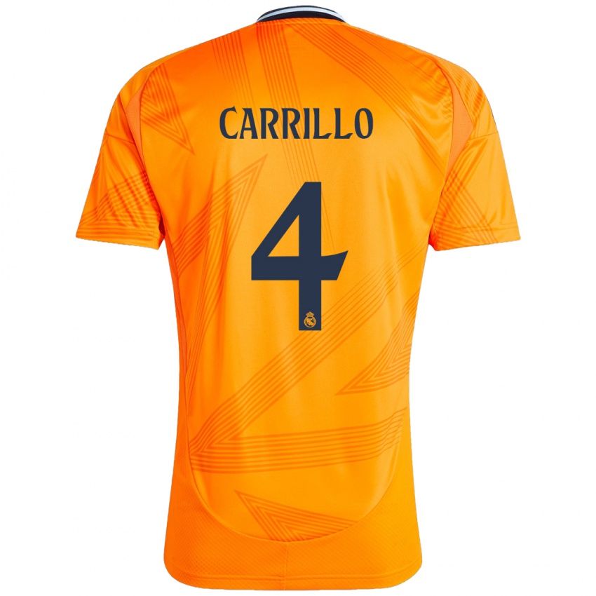 Niño Camiseta Alvaro Carrillo #4 Naranja 2ª Equipación 2024/25 La Camisa Chile