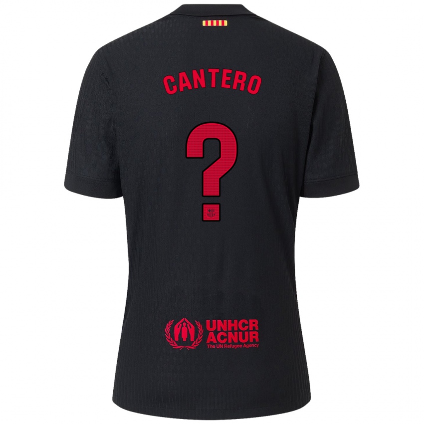 Niño Camiseta Rubén Cantero #0 Negro Rojo 2ª Equipación 2024/25 La Camisa Chile