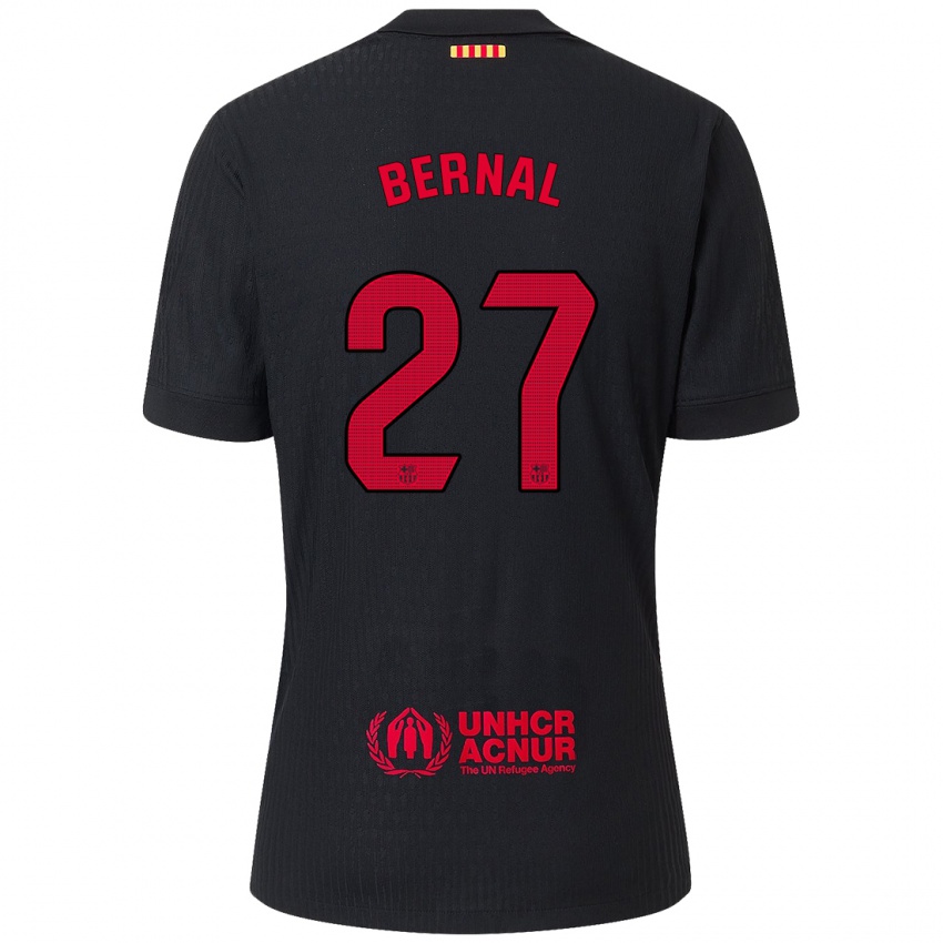 Niño Camiseta Marc Bernal #27 Negro Rojo 2ª Equipación 2024/25 La Camisa Chile