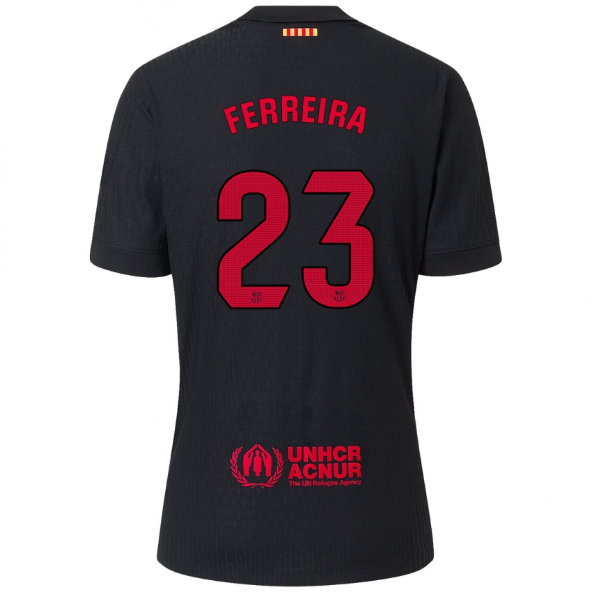 Niño Camiseta Geyse Ferreira #23 Negro Rojo 2ª Equipación 2024/25 La Camisa Chile