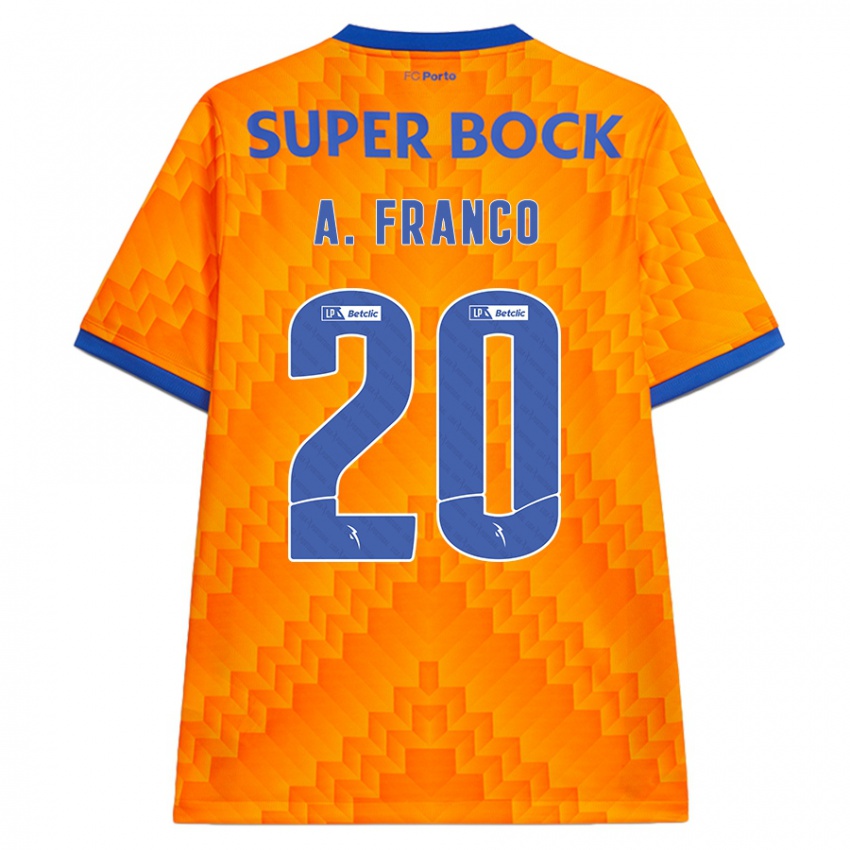 Niño Camiseta André Franco #20 Naranja 2ª Equipación 2024/25 La Camisa Chile