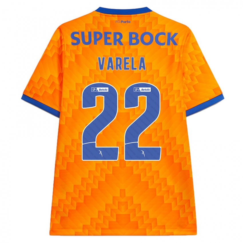 Niño Camiseta Alan Varela #22 Naranja 2ª Equipación 2024/25 La Camisa Chile