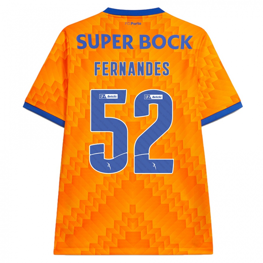 Niño Camiseta Martim Fernandes #52 Naranja 2ª Equipación 2024/25 La Camisa Chile