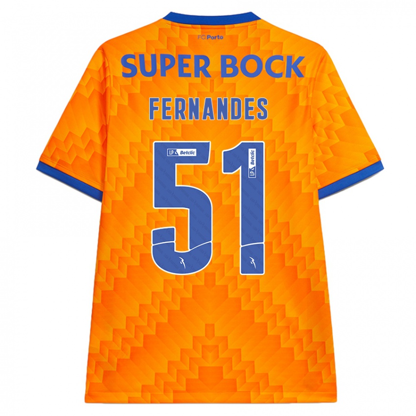 Niño Camiseta Diogo Fernandes #51 Naranja 2ª Equipación 2024/25 La Camisa Chile