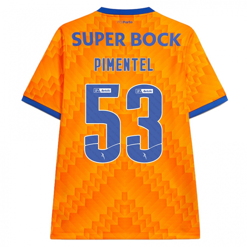 Niño Camiseta Eric Pimentel #53 Naranja 2ª Equipación 2024/25 La Camisa Chile