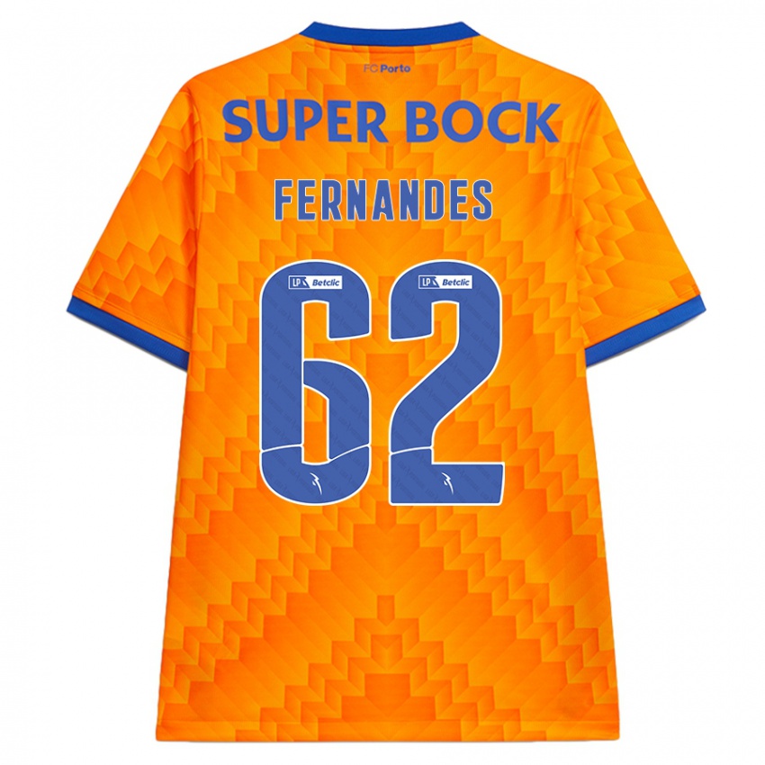 Niño Camiseta Rodrigo Fernandes #62 Naranja 2ª Equipación 2024/25 La Camisa Chile