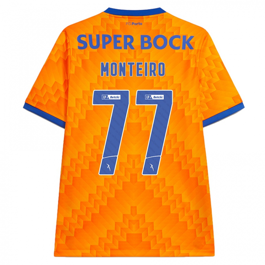 Niño Camiseta Rui Monteiro #77 Naranja 2ª Equipación 2024/25 La Camisa Chile