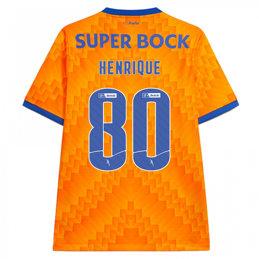 Niño Camiseta Kaio Henrique #80 Naranja 2ª Equipación 2024/25 La Camisa Chile