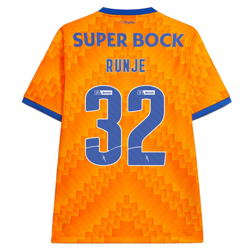 Niño Camiseta Roko Runje #32 Naranja 2ª Equipación 2024/25 La Camisa Chile