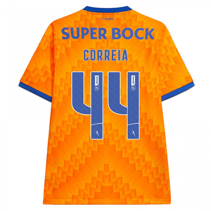 Niño Camiseta Romain Correia #44 Naranja 2ª Equipación 2024/25 La Camisa Chile