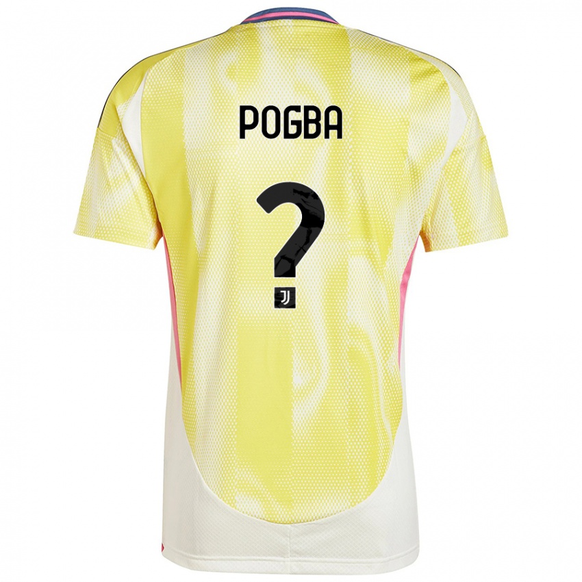 Niño Camiseta Paul Pogba #0 Amarillo Solar 2ª Equipación 2024/25 La Camisa Chile