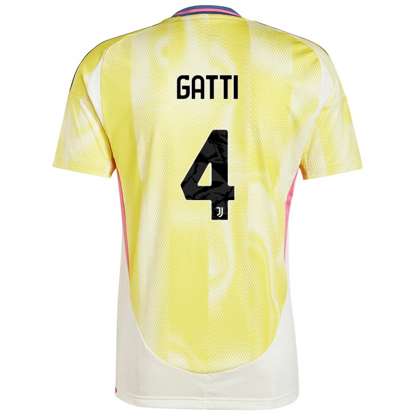 Niño Camiseta Federico Gatti #4 Amarillo Solar 2ª Equipación 2024/25 La Camisa Chile