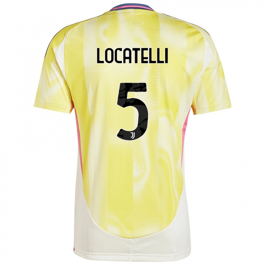 Niño Camiseta Manuel Locatelli #5 Amarillo Solar 2ª Equipación 2024/25 La Camisa Chile