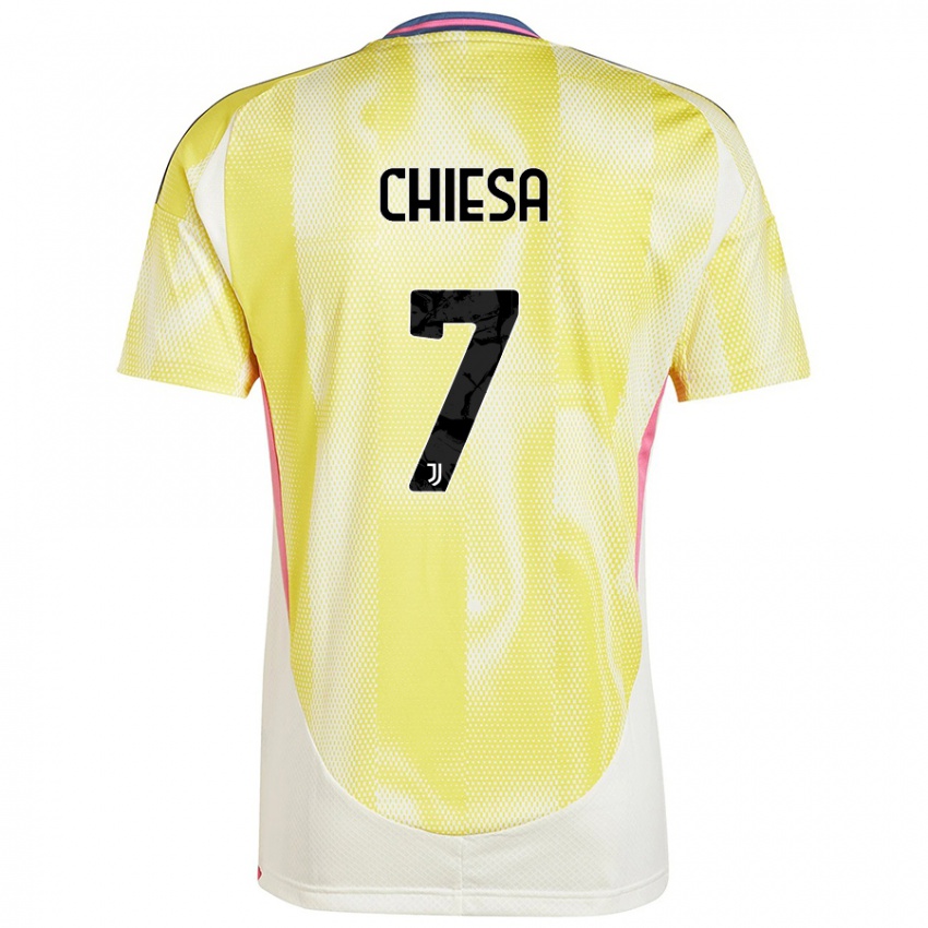 Niño Camiseta Federico Chiesa #7 Amarillo Solar 2ª Equipación 2024/25 La Camisa Chile