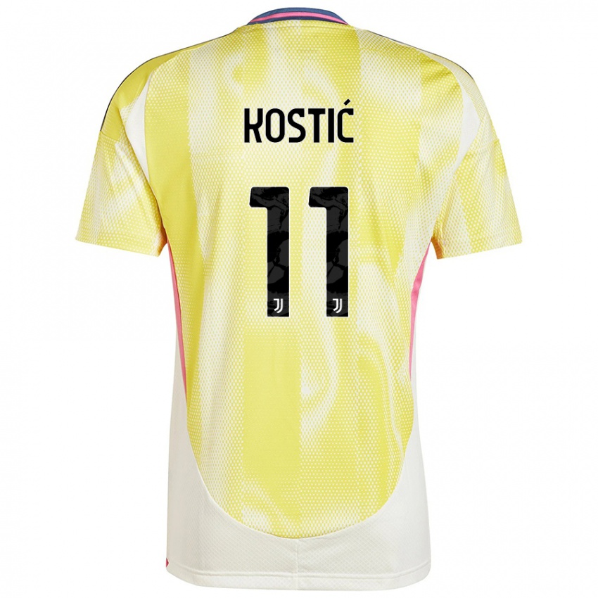 Niño Camiseta Filip Kostic #11 Amarillo Solar 2ª Equipación 2024/25 La Camisa Chile