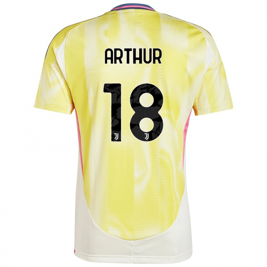 Niño Camiseta Arthur Melo #18 Amarillo Solar 2ª Equipación 2024/25 La Camisa Chile