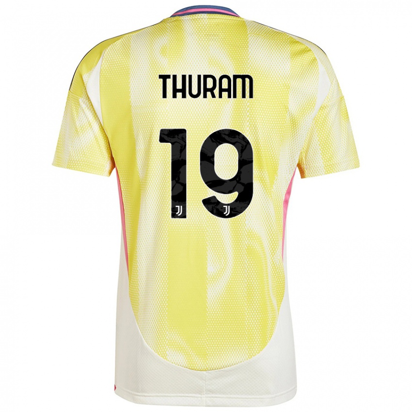 Niño Camiseta Khéphren Thuram #19 Amarillo Solar 2ª Equipación 2024/25 La Camisa Chile