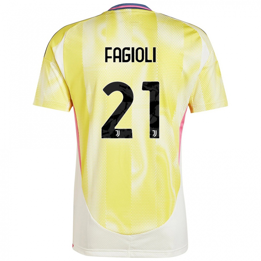 Niño Camiseta Nicolo Fagioli #21 Amarillo Solar 2ª Equipación 2024/25 La Camisa Chile