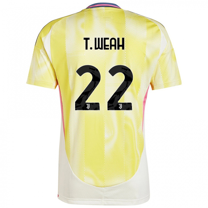 Niño Camiseta Timothy Weah #22 Amarillo Solar 2ª Equipación 2024/25 La Camisa Chile