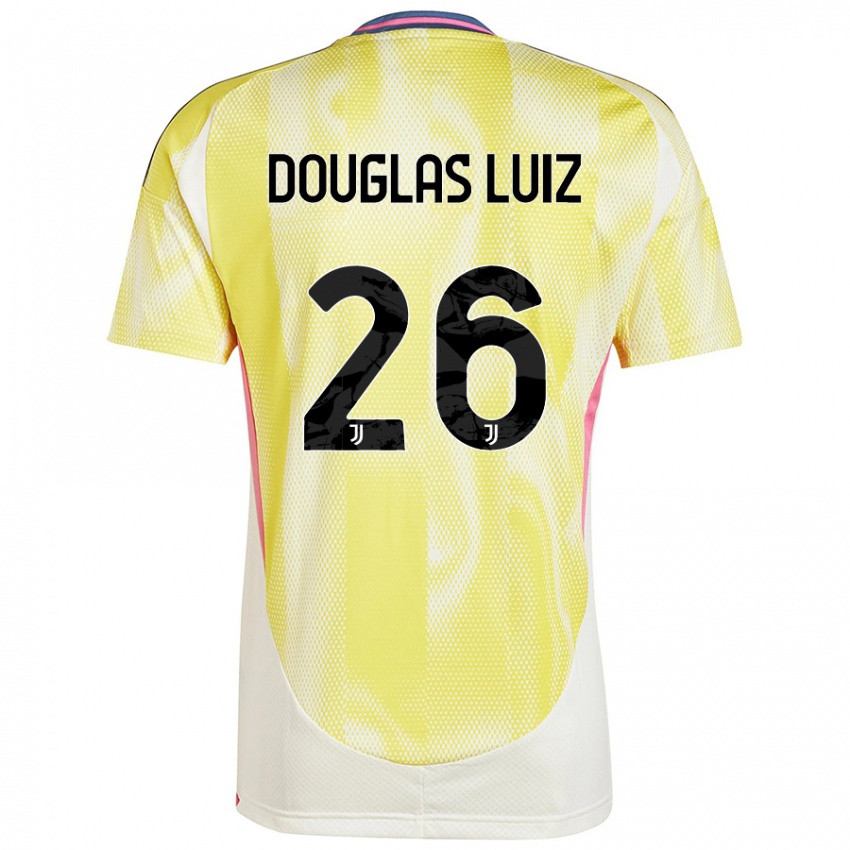 Niño Camiseta Douglas Luiz #26 Amarillo Solar 2ª Equipación 2024/25 La Camisa Chile