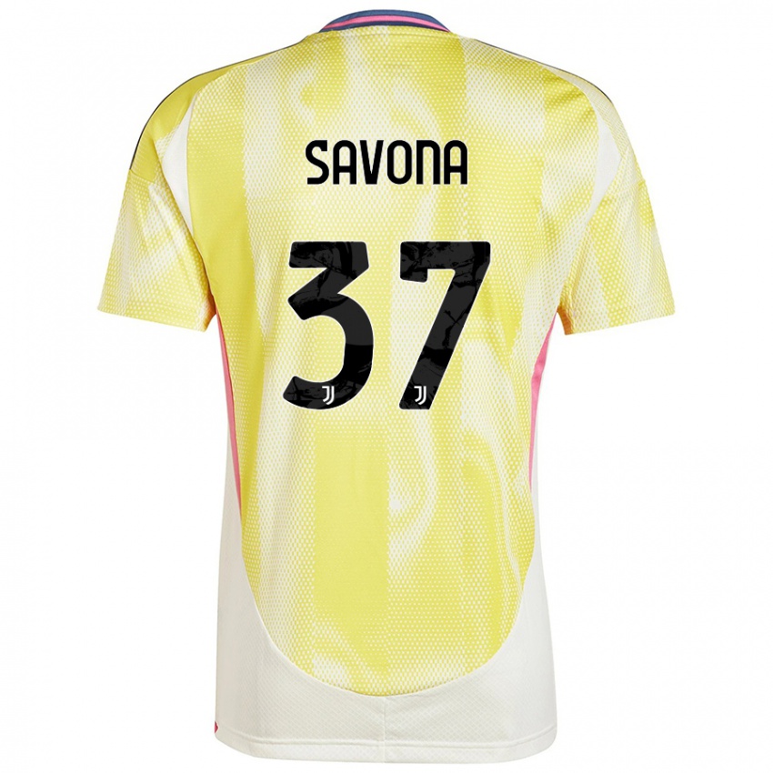 Niño Camiseta Nicolo Savona #37 Amarillo Solar 2ª Equipación 2024/25 La Camisa Chile