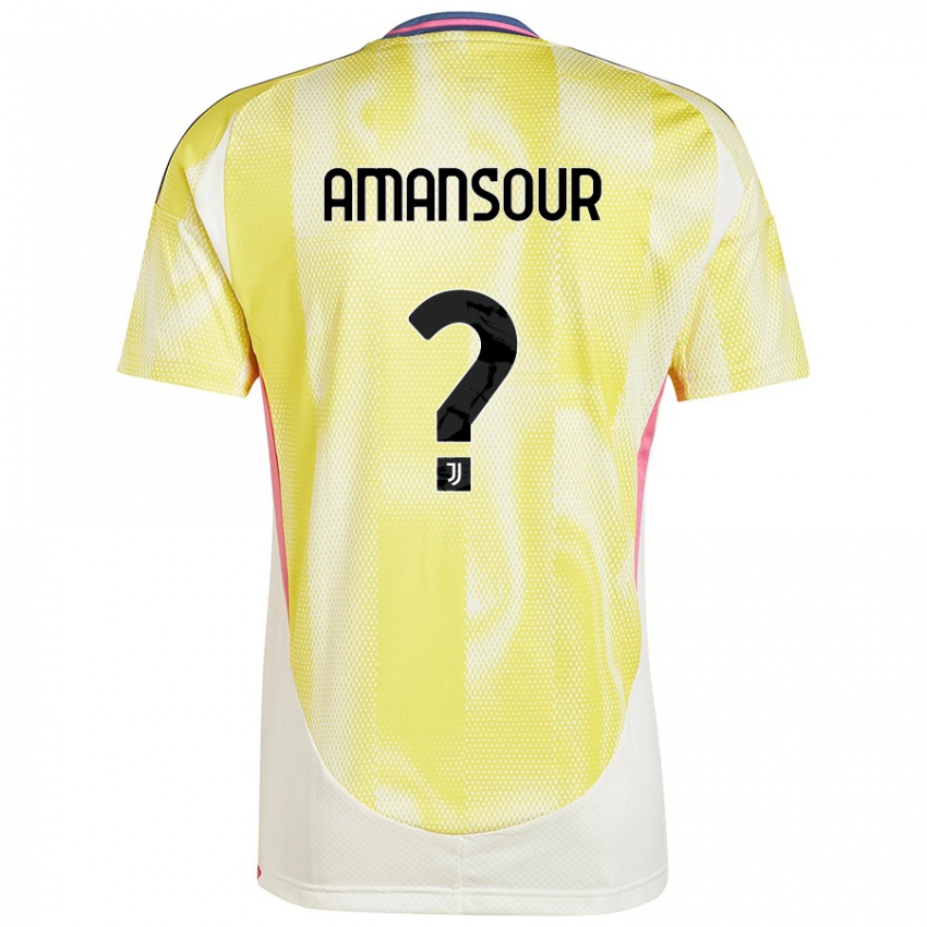 Niño Camiseta Adam Amansour #0 Amarillo Solar 2ª Equipación 2024/25 La Camisa Chile