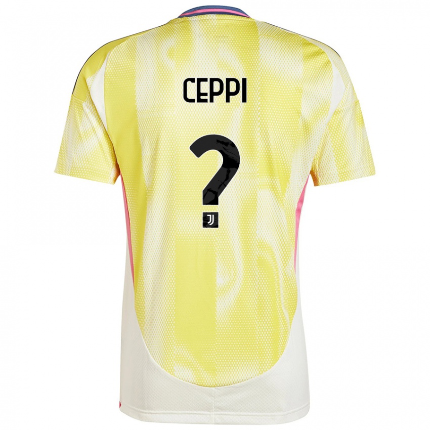 Niño Camiseta Paolo Ceppi #0 Amarillo Solar 2ª Equipación 2024/25 La Camisa Chile