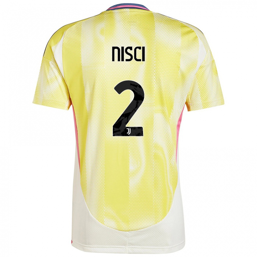 Niño Camiseta Alessandro Nisci #2 Amarillo Solar 2ª Equipación 2024/25 La Camisa Chile