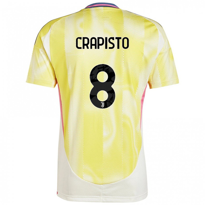 Niño Camiseta Francesco Crapisto #8 Amarillo Solar 2ª Equipación 2024/25 La Camisa Chile