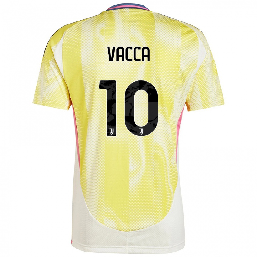 Niño Camiseta Alessio Vacca #10 Amarillo Solar 2ª Equipación 2024/25 La Camisa Chile