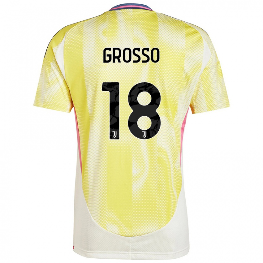 Niño Camiseta Filippo Grosso #18 Amarillo Solar 2ª Equipación 2024/25 La Camisa Chile