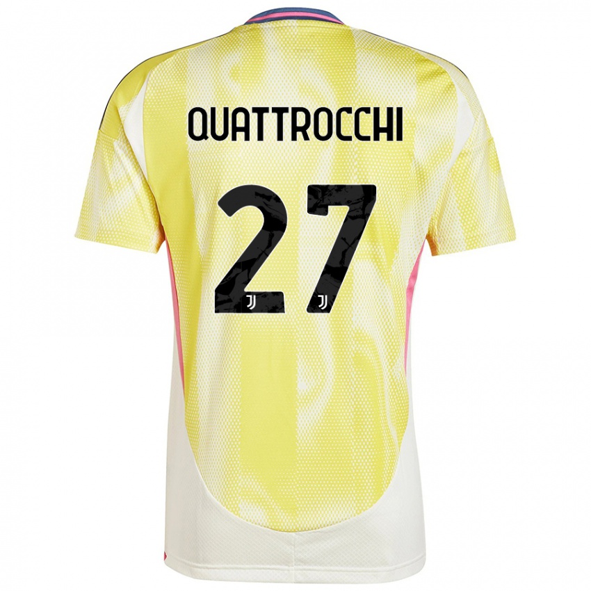 Niño Camiseta Juan Ignacio Quattrocchi #27 Amarillo Solar 2ª Equipación 2024/25 La Camisa Chile