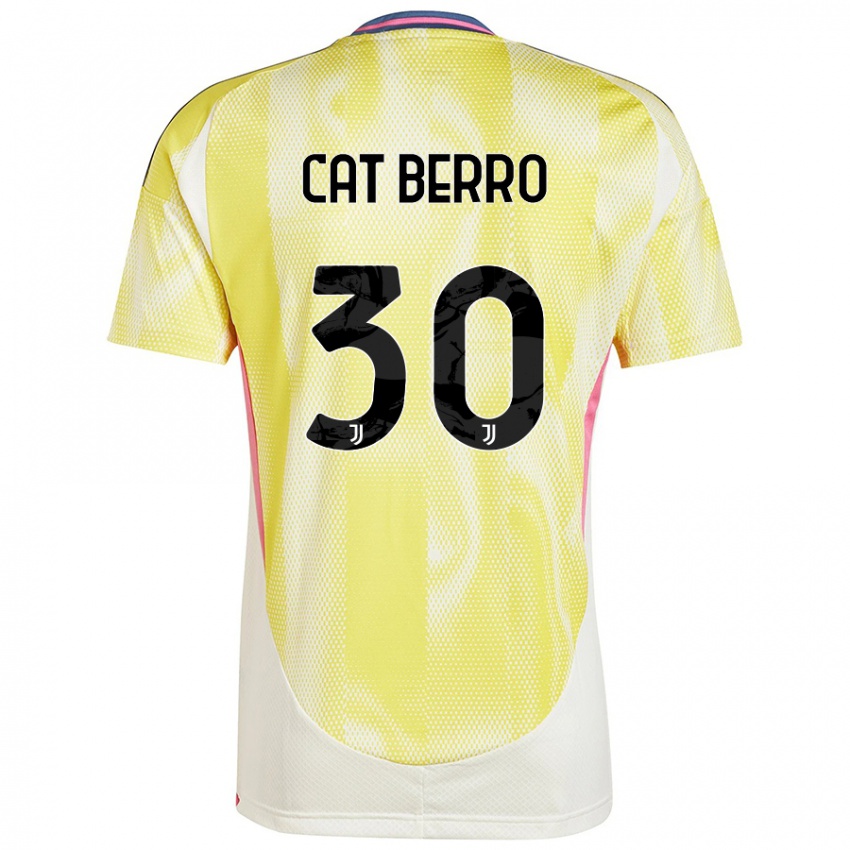 Niño Camiseta Simone Cat Berro #30 Amarillo Solar 2ª Equipación 2024/25 La Camisa Chile