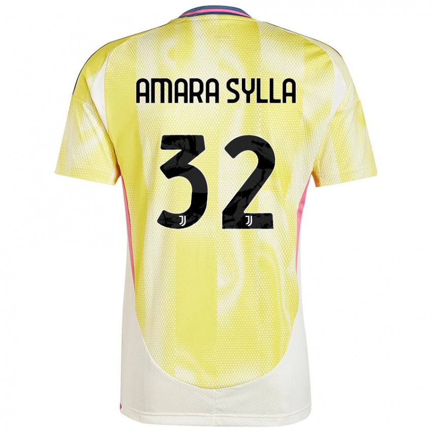 Niño Camiseta Idris Amara Sylla #32 Amarillo Solar 2ª Equipación 2024/25 La Camisa Chile