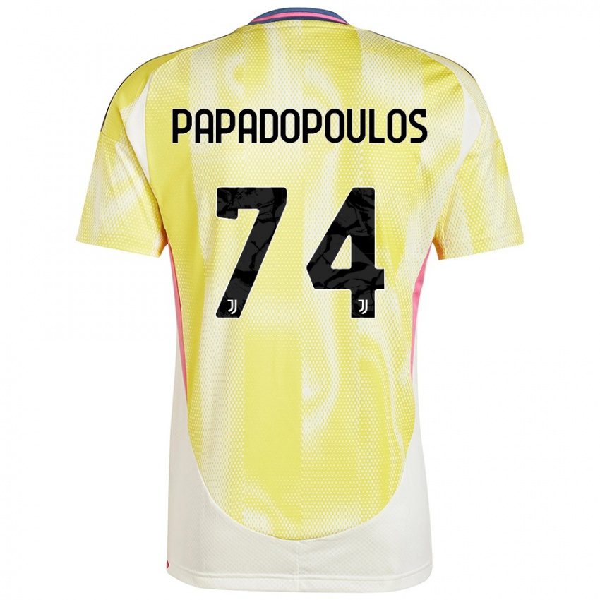 Niño Camiseta Christos Papadopoulos #74 Amarillo Solar 2ª Equipación 2024/25 La Camisa Chile