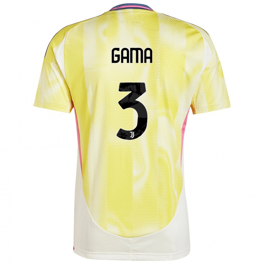 Niño Camiseta Sara Gama #3 Amarillo Solar 2ª Equipación 2024/25 La Camisa Chile