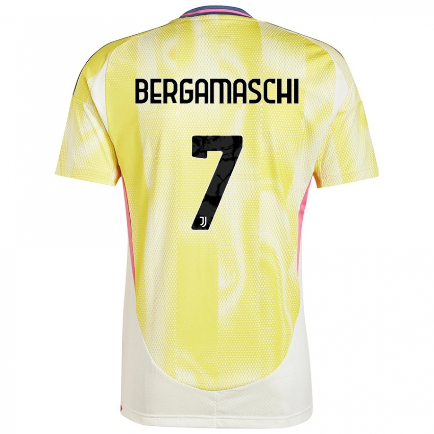 Niño Camiseta Valentina Bergamaschi #7 Amarillo Solar 2ª Equipación 2024/25 La Camisa Chile