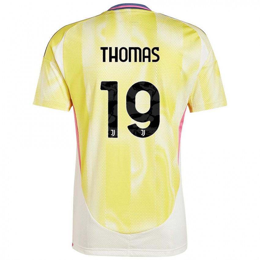 Niño Camiseta Lindsey Thomas #19 Amarillo Solar 2ª Equipación 2024/25 La Camisa Chile