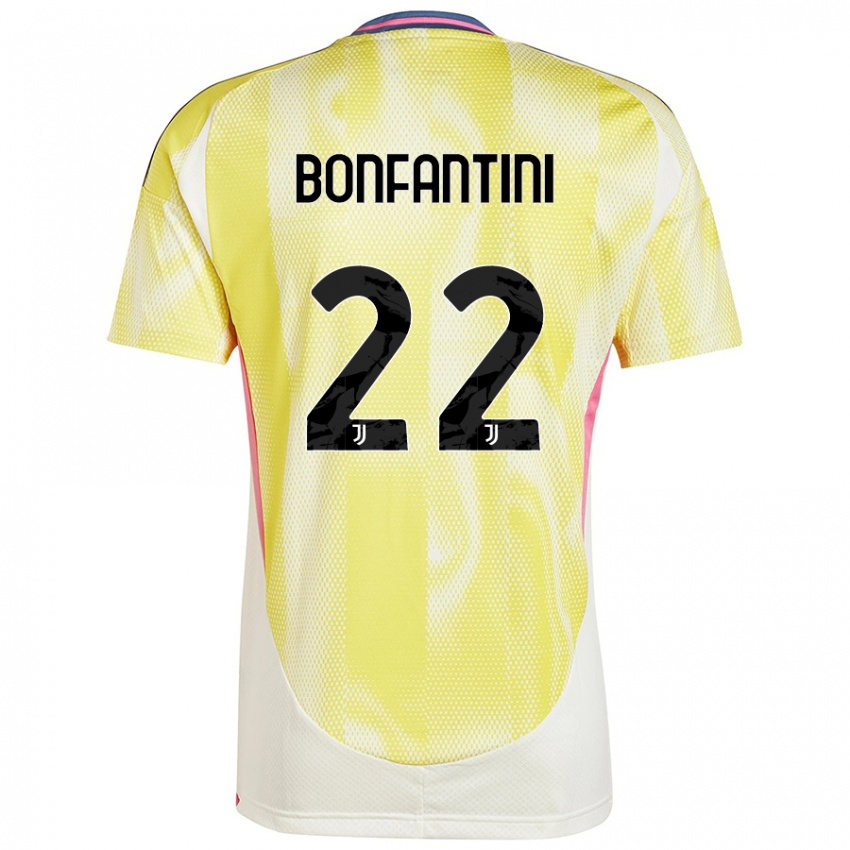 Niño Camiseta Agnese Bonfantini #22 Amarillo Solar 2ª Equipación 2024/25 La Camisa Chile