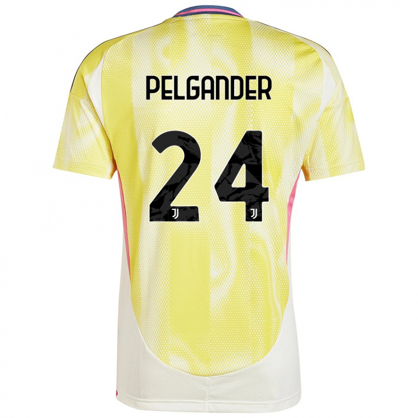 Niño Camiseta Elsa Pelgander #24 Amarillo Solar 2ª Equipación 2024/25 La Camisa Chile