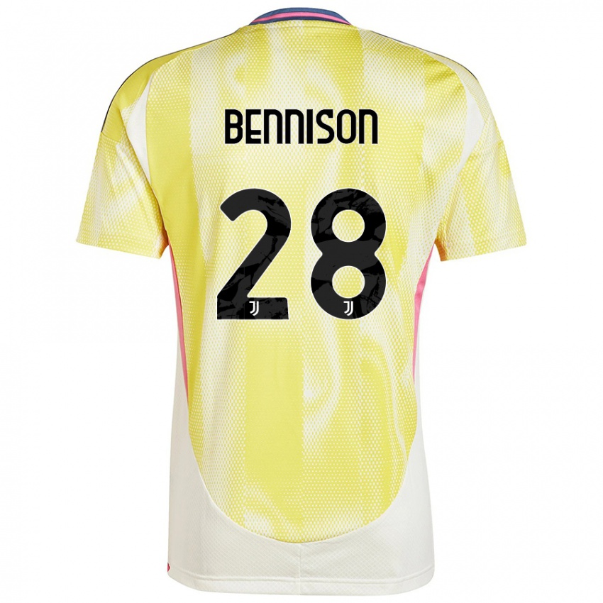 Niño Camiseta Hanna Bennison #28 Amarillo Solar 2ª Equipación 2024/25 La Camisa Chile