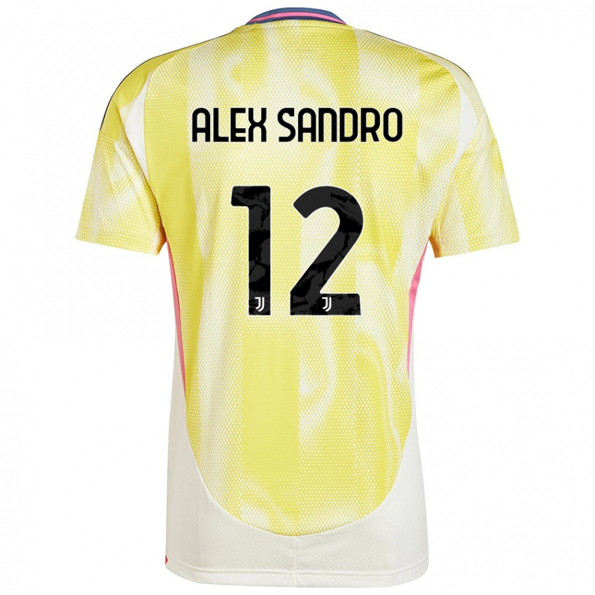 Niño Camiseta Alex Sandro #12 Amarillo Solar 2ª Equipación 2024/25 La Camisa Chile